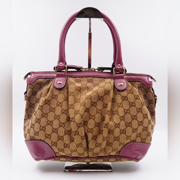 ❌️❌️SOLD❌️❌️AS30❤️GUCCI Monogram Sukey Top Handle Satchel - Picture 7 of 16